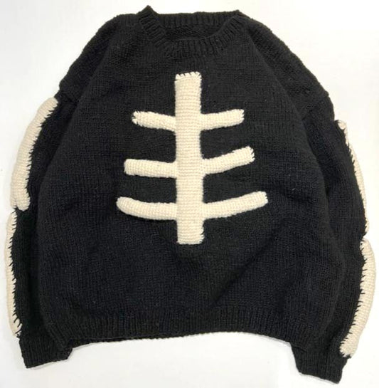 Crew Neck Knit-3D Bone