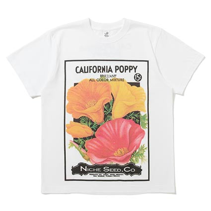 25 SS FLOWER SEEDS TEE / CALIFORNIA POPPY
