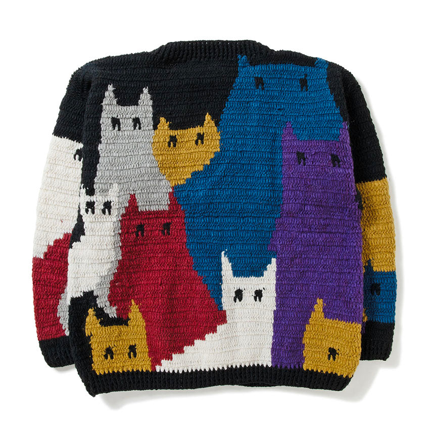 Crew Neck Knit-Cat Gathering