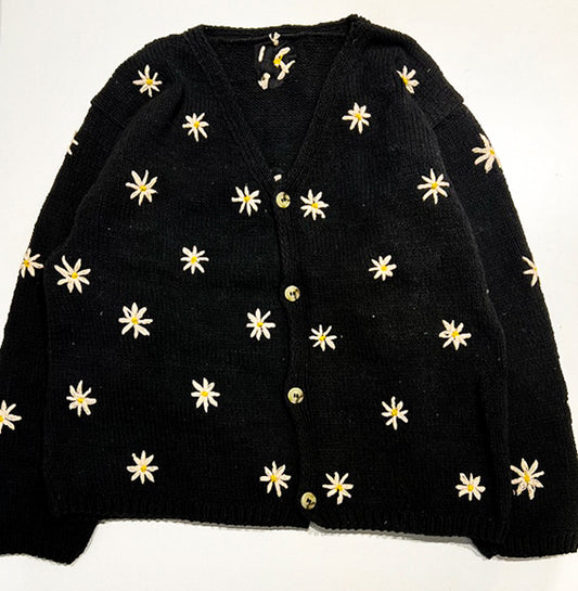 Floral Embroidery Cardigan