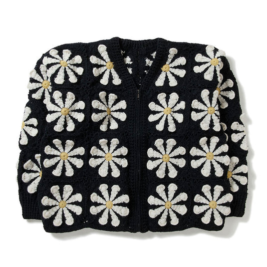 V-Neck Zip Cardigan-Square