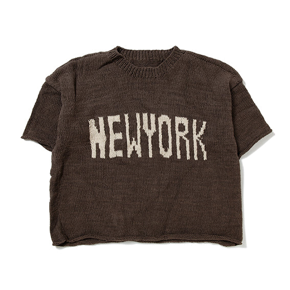 Big S/S Crew Neck Knit-NEW YORK