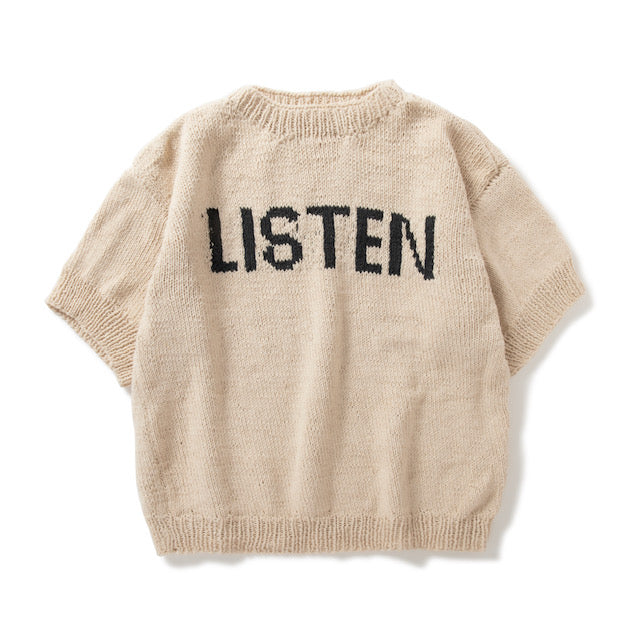 S/S Crew neck knit-LISTEN