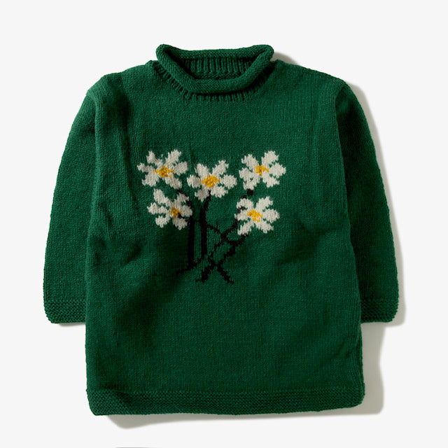 Roll Neck Knit-5 Flower