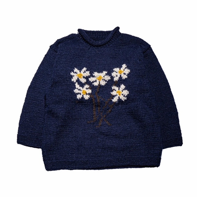 Roll Neck Knit-5 Flower