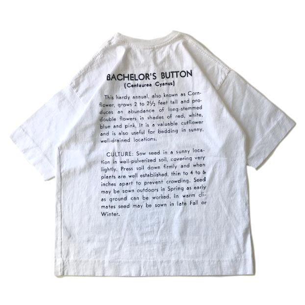 FLOWER SEEDS TEE / BACHELOR'S BUTTON