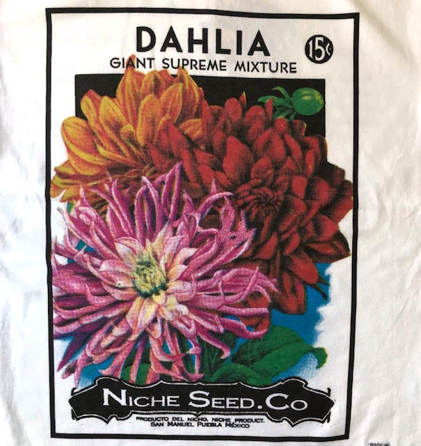 FLOWER SEEDS TEE / DAHLIA
