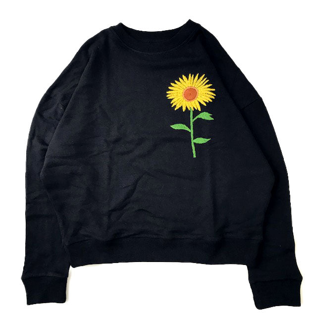 One Flower EMB Crew Neck Sweat-Sunflower