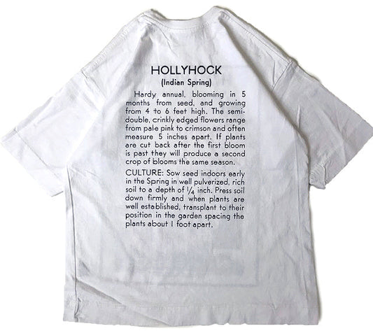 FLOWER SEEDS TEE / HOLLYHOCK