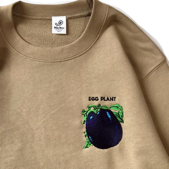 Vegetable EMB C/N Sweat - EGG PLANT