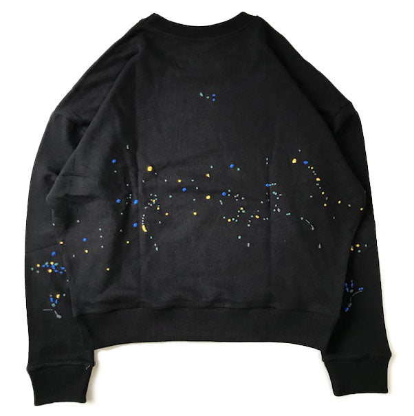 Flower Embroidery Crew Neck Sweat - Paint