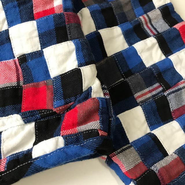 Crew Neck Patchwork Jacket