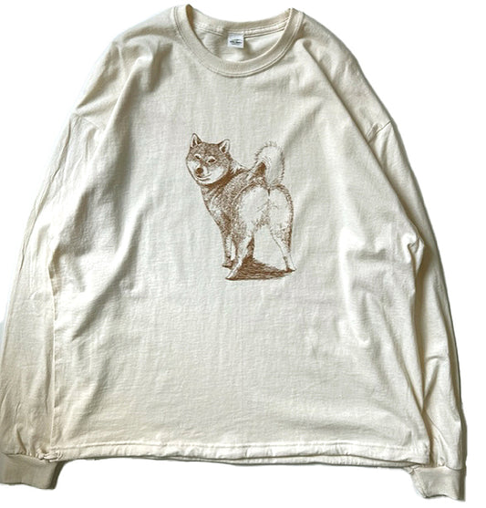 Dog Long Sleeve T-Shirts-B Shiba