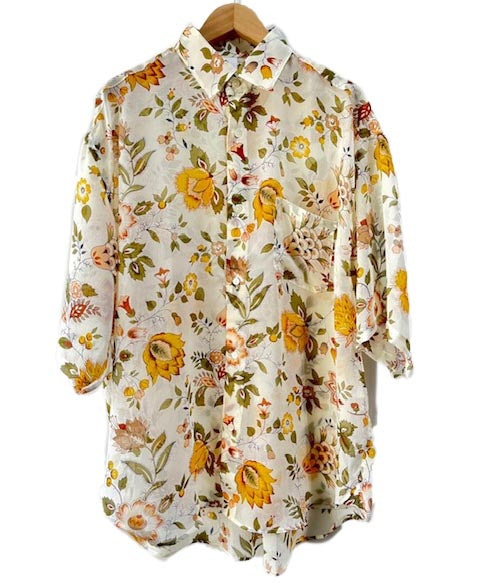 Silk Short Sleeve Over Shirts