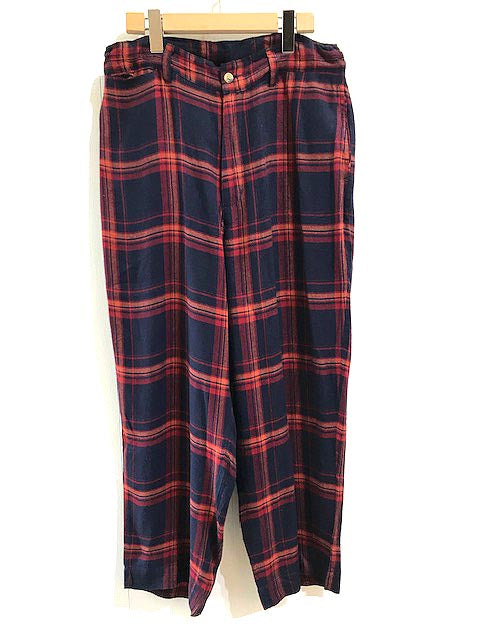 Rayon Check Easy Pants