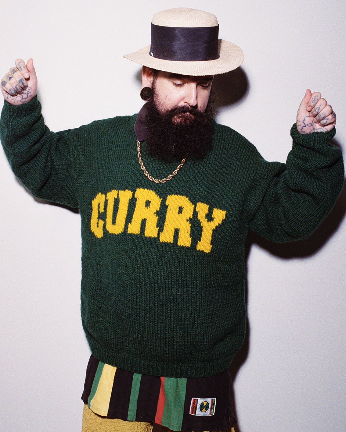 Crew Neck Knit-CURRY