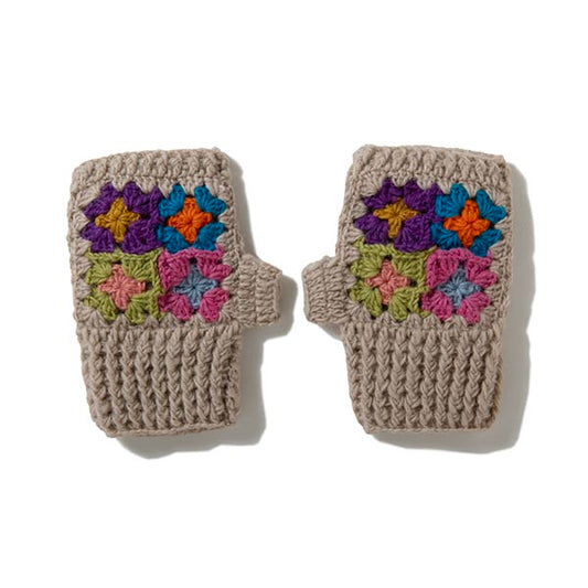 Hand Warmer-4Flowers Crochet