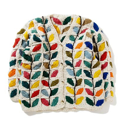 Button Cardigan-Leaf