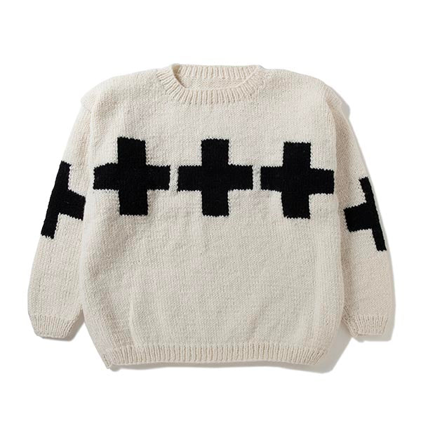 Crew Neck Knit-Line Cross