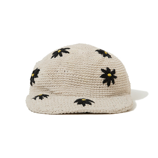 Hand-Knitted Cap-Floral EMB