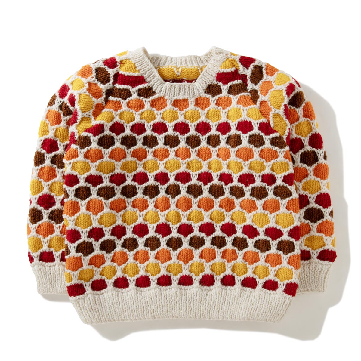 Raglan Crew Neck Knit-Dot