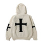 Hooded Zip Knit-Cross