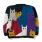 Crew Neck Knit-Cat Gathering