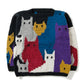 Crew Neck Knit-Cat Gathering