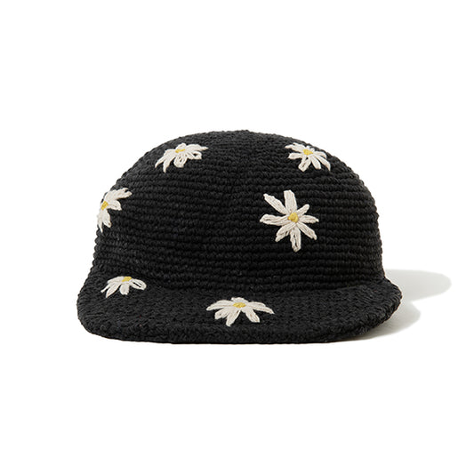 Hand-Knitted Cap-Floral EMB
