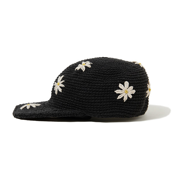 Hand-Knitted Cap-Floral EMB