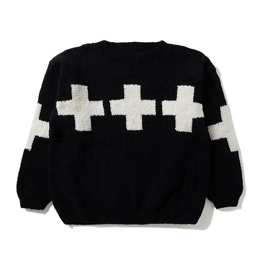 Crew Neck Knit-Line Cross