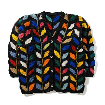 Button Cardigan-Leaf