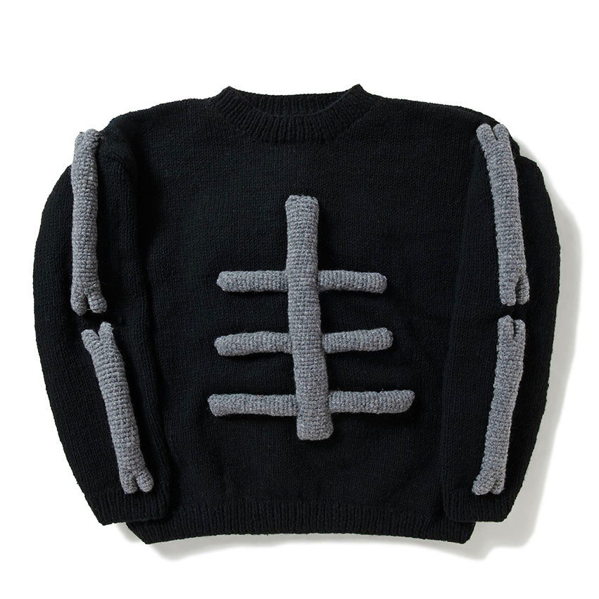 Crew Neck Knit-3D Bone