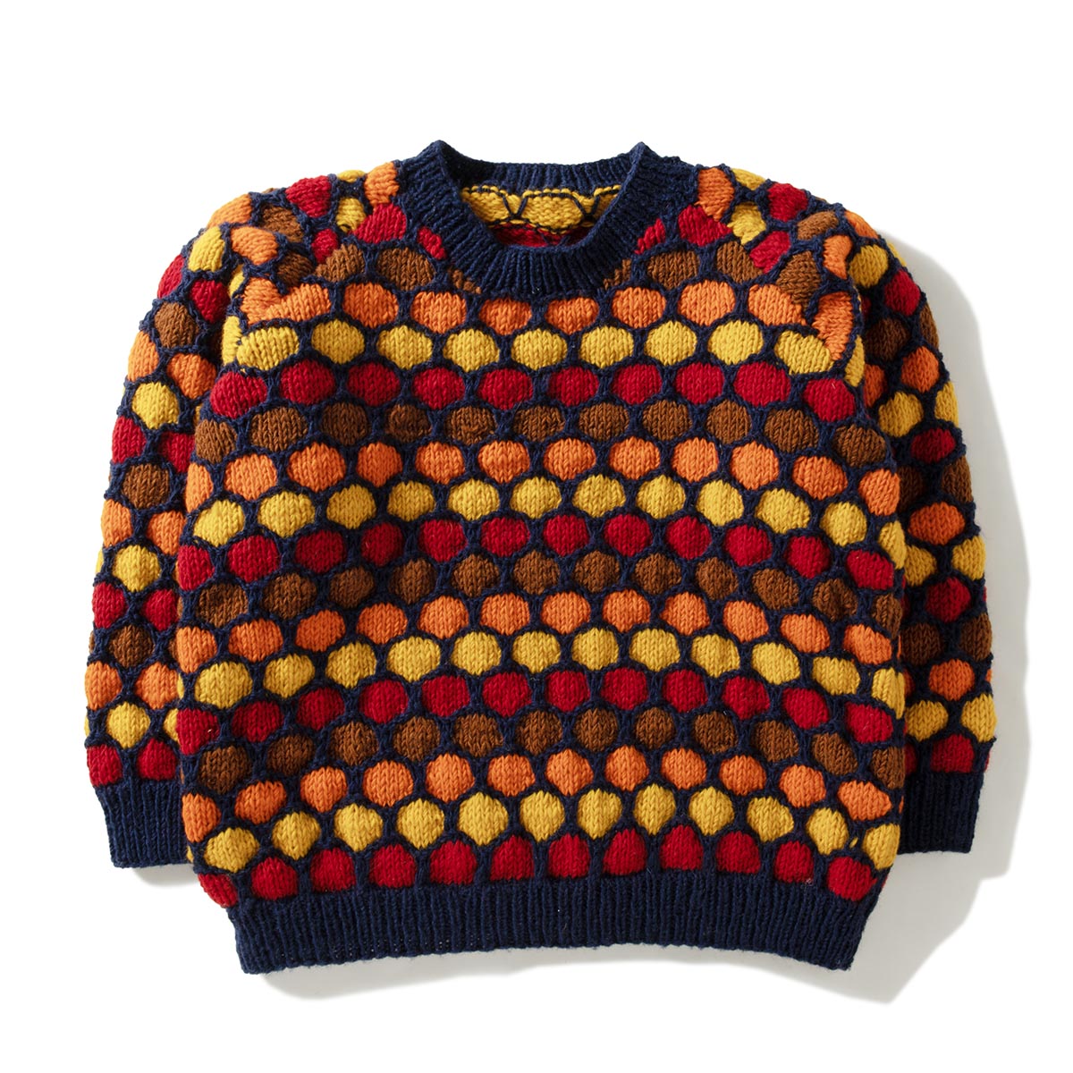 Raglan Crew Neck Knit-Dot