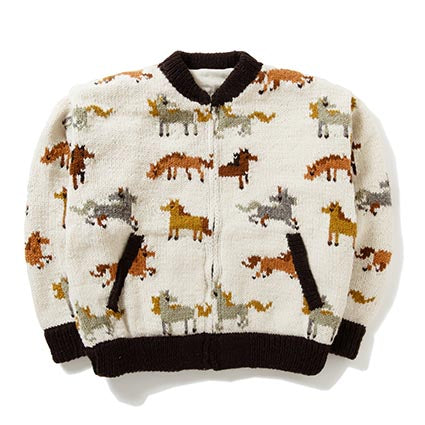 Knit MA-1-Horses