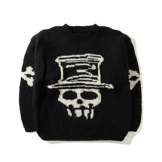 Crew Neck Knit-Silk Hat Skull