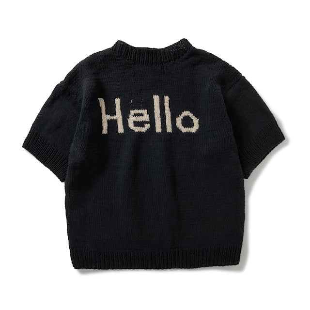 S/S Crew neck knit-Hello