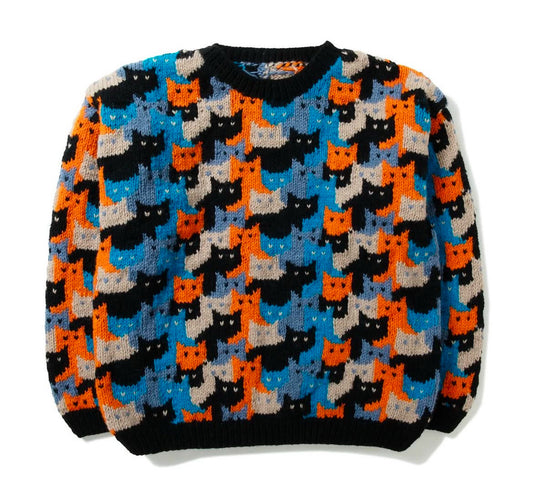 Crew Neck Knit-Cats