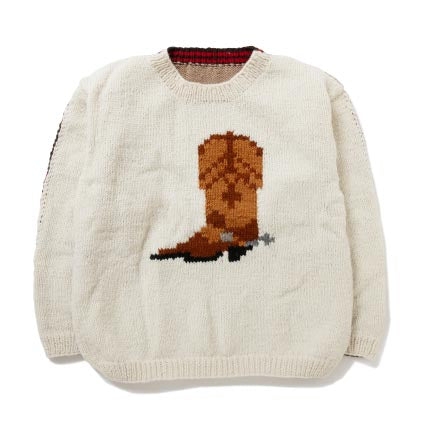 Crew Neck Knit-Boots
