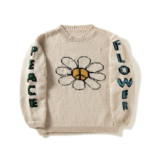 L/S Crew Neck Knit-Peace&Flower