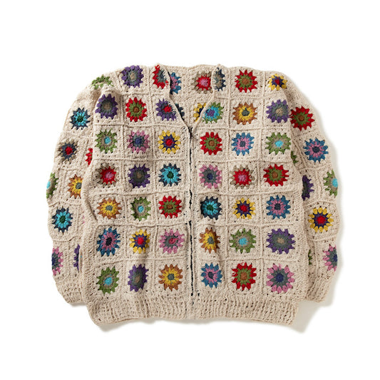 Crochet Zip Cardigan-Color